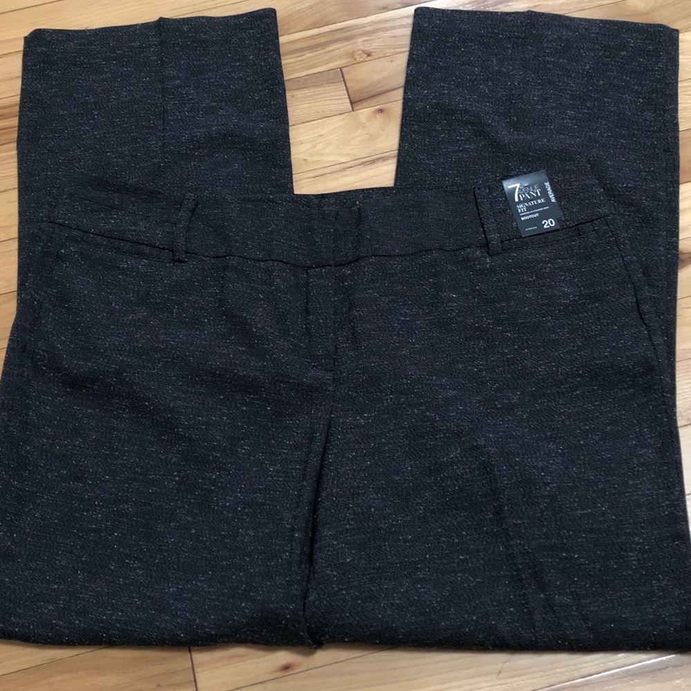 Black white speckled dress pants